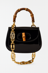 1947 Mini Top Handle Bamboo Handle Bag (New)