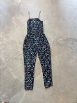 Navy Floral Jumpsuit