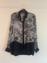 Abstract dotted chiffon shirt
