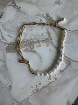 Pearl and Gold Chain Necklace