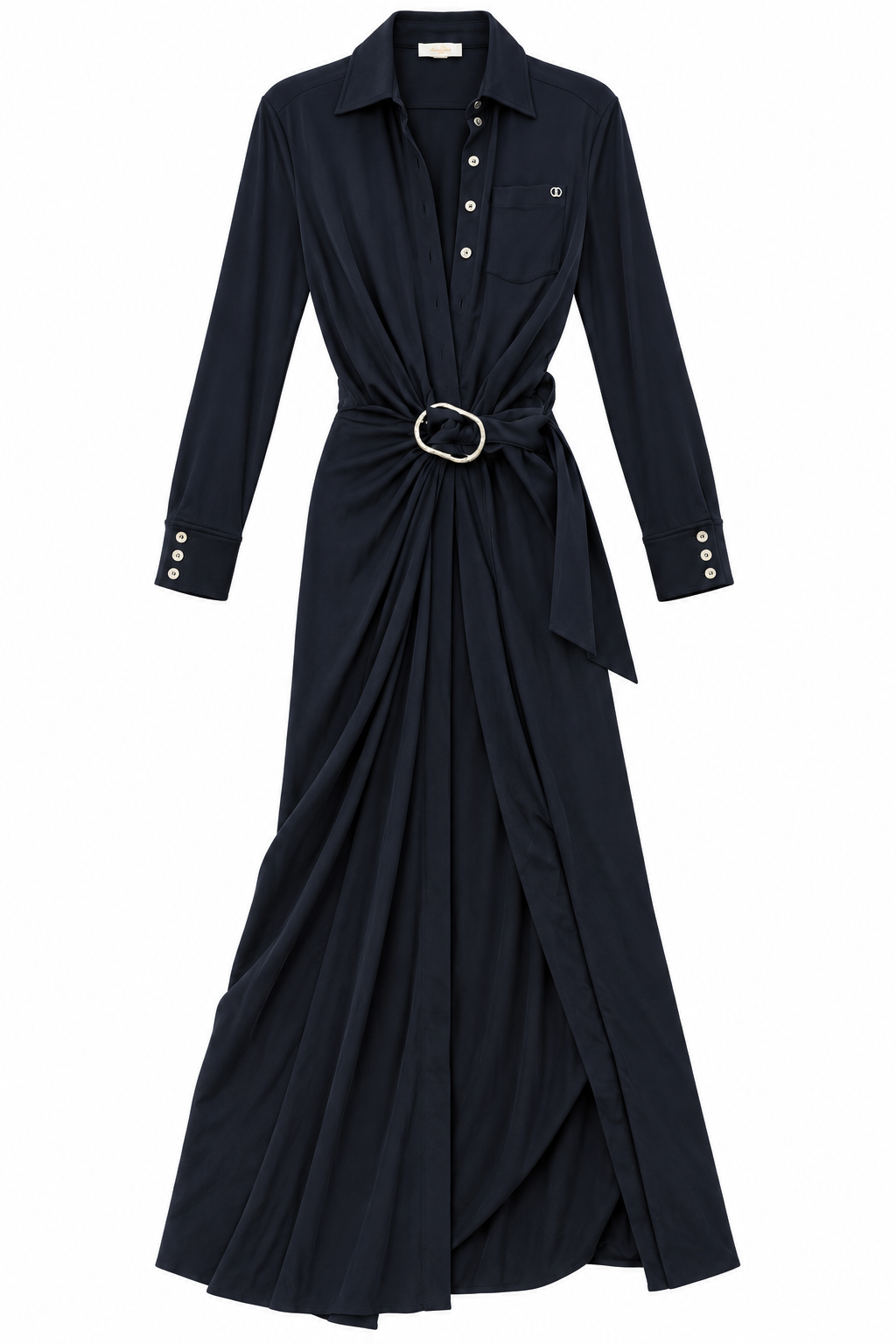 Wrap Dress with Silver Buckle