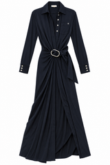 Wrap Dress with Silver Buckle