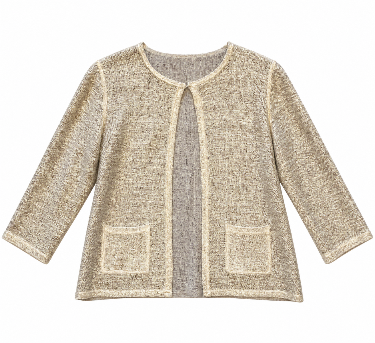 Metallic Linen Cardigan