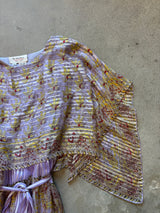 Lavender & Gold Silk Dress