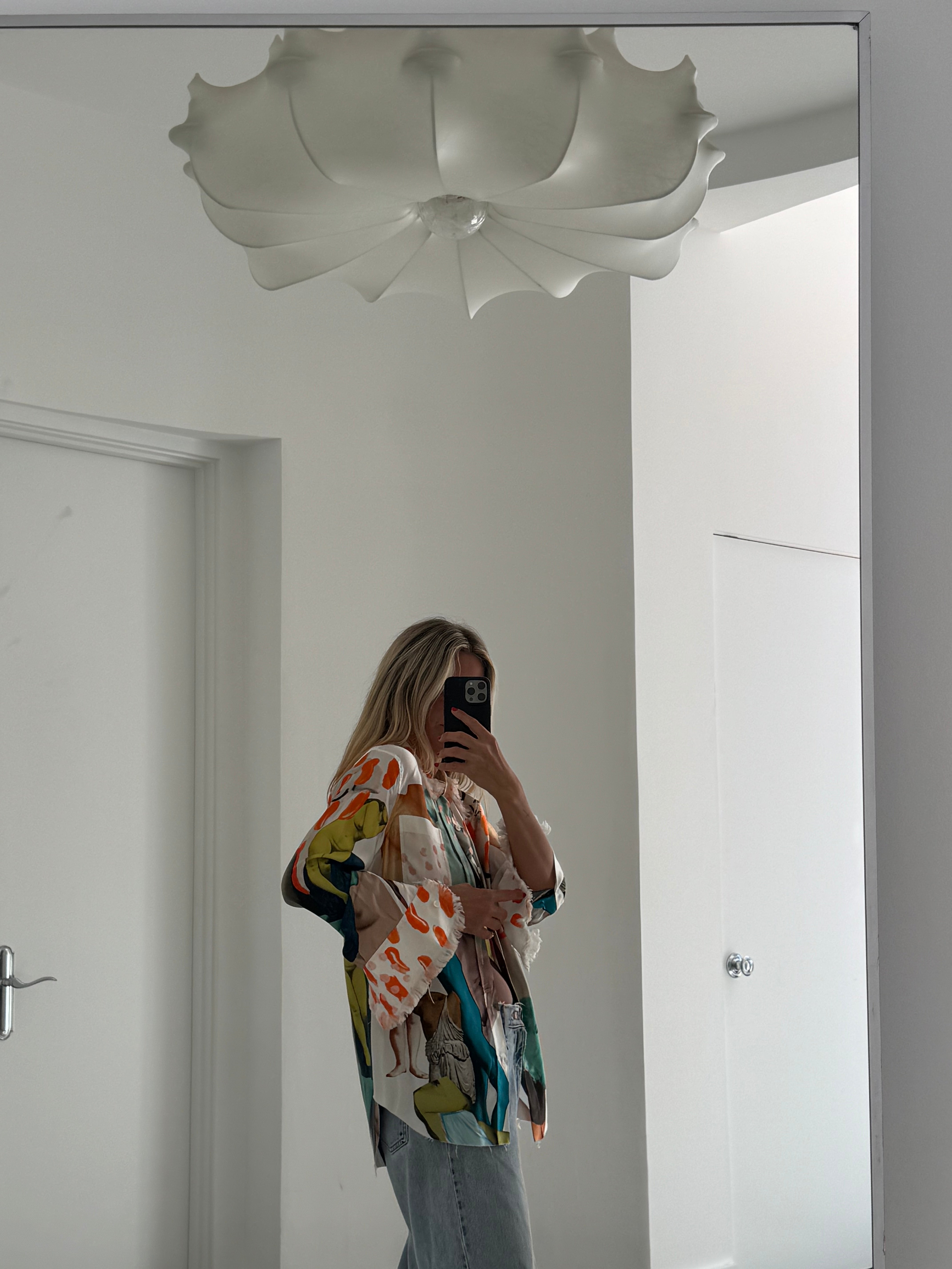 Art Collage Silk Shirt
