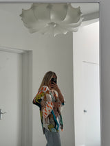 Art Collage Silk Shirt