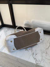 Vintage Prada 2000s Brown & Cream Jacquard Logo bag