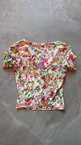 Vintage Floral Print Top