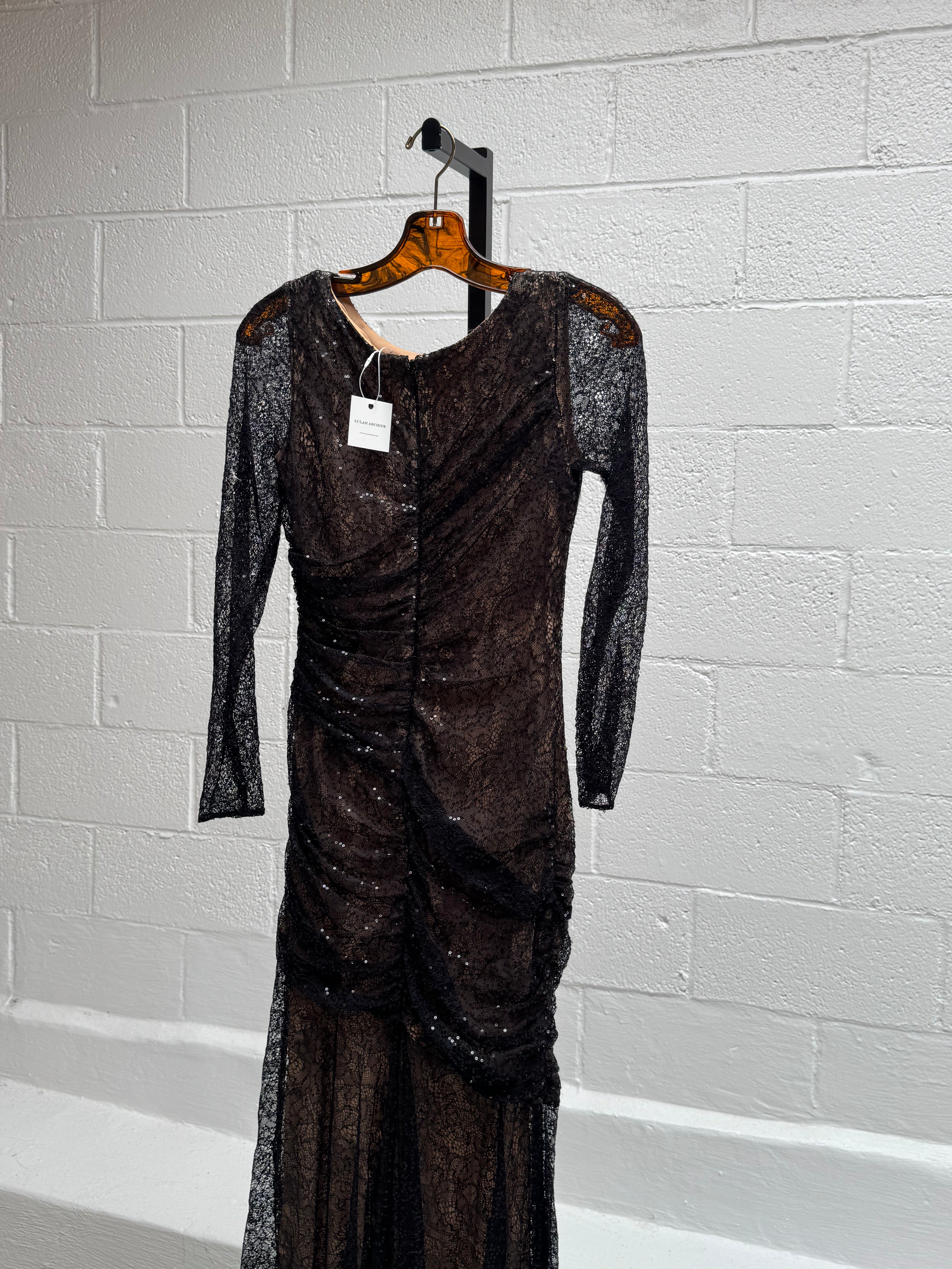 Sequins Netting over nude dress