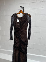Sequins Netting over nude dress