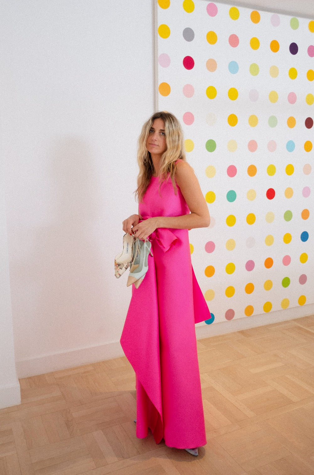 Fuchsia Gown with Bows