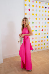 Fuchsia Gown with Bows