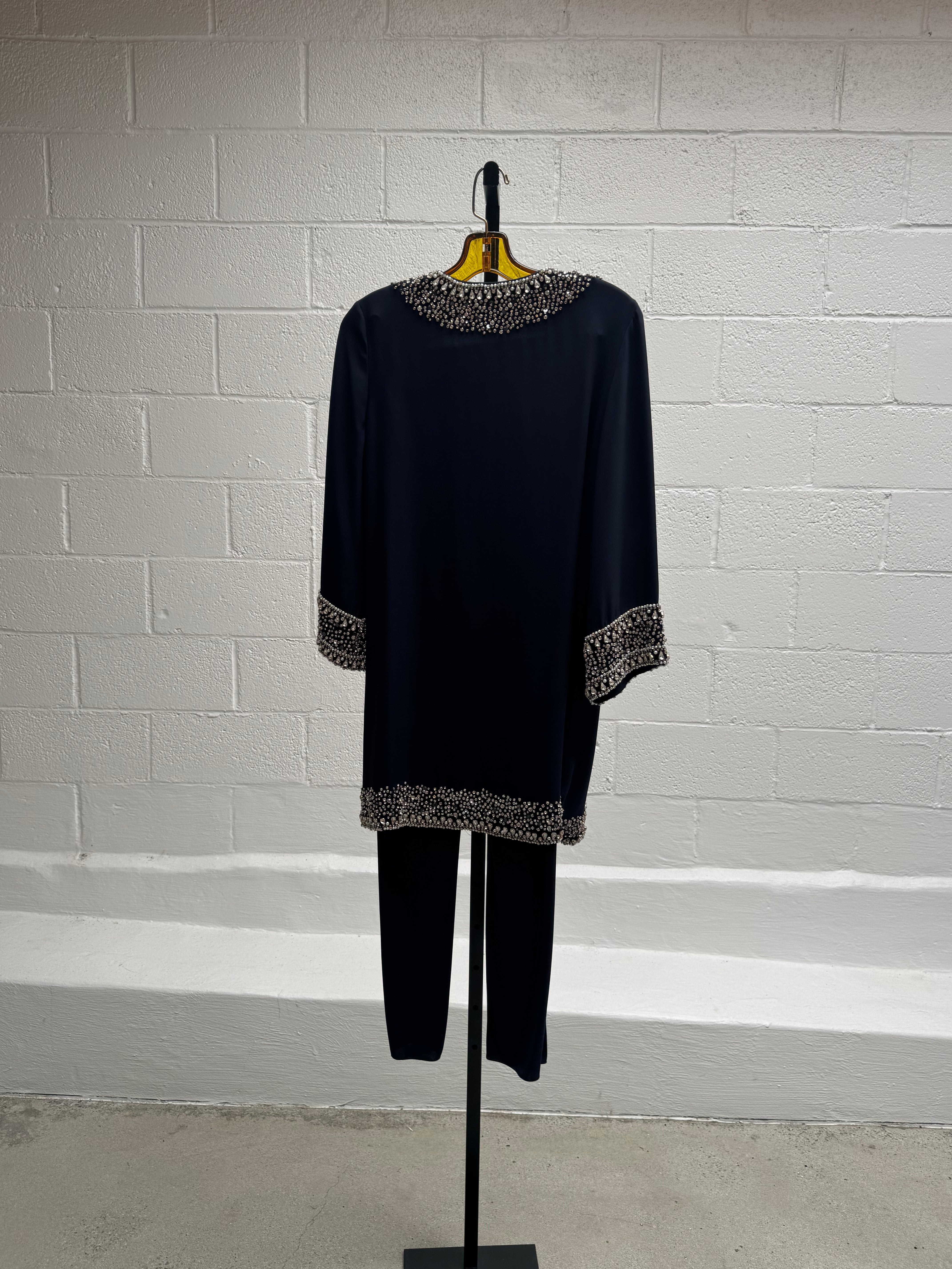 Navy Crystal Shirt and trouser