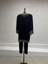 Navy Crystal Shirt and trouser