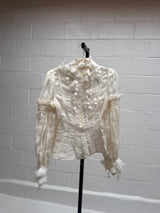 Boned Blouse with fabric leaf details