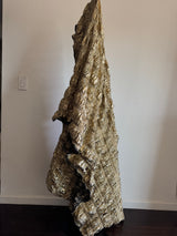Oversized Rouched Gold Scarf