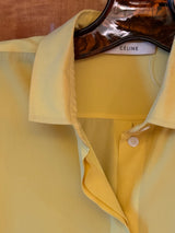 CÉLINE yellow silk shirt