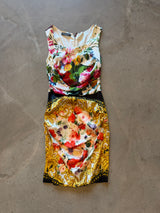 Silk Floral Printed Dress