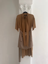 Deconstructed Khaki Dress