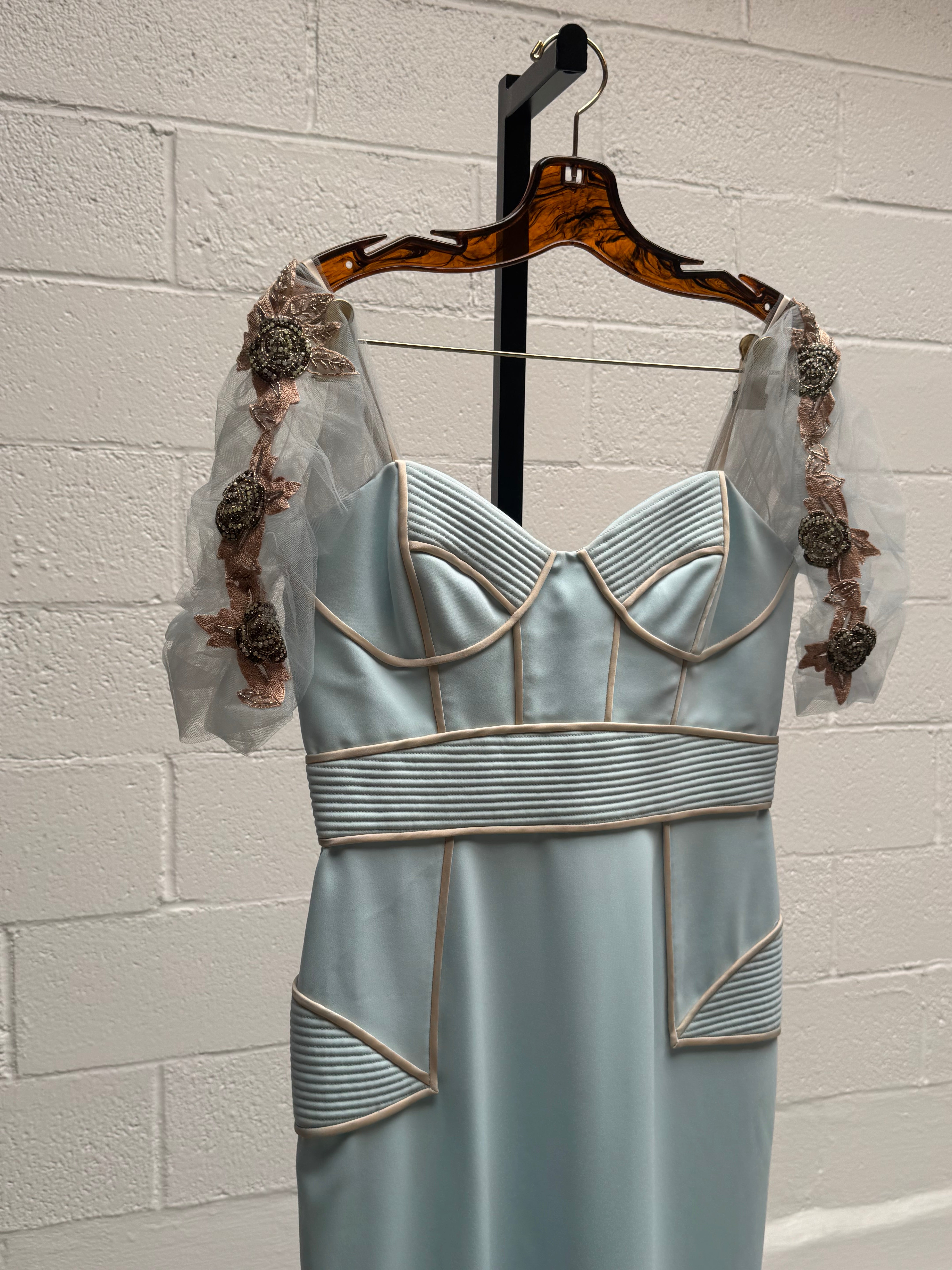 Baby Blue and Gold Gown