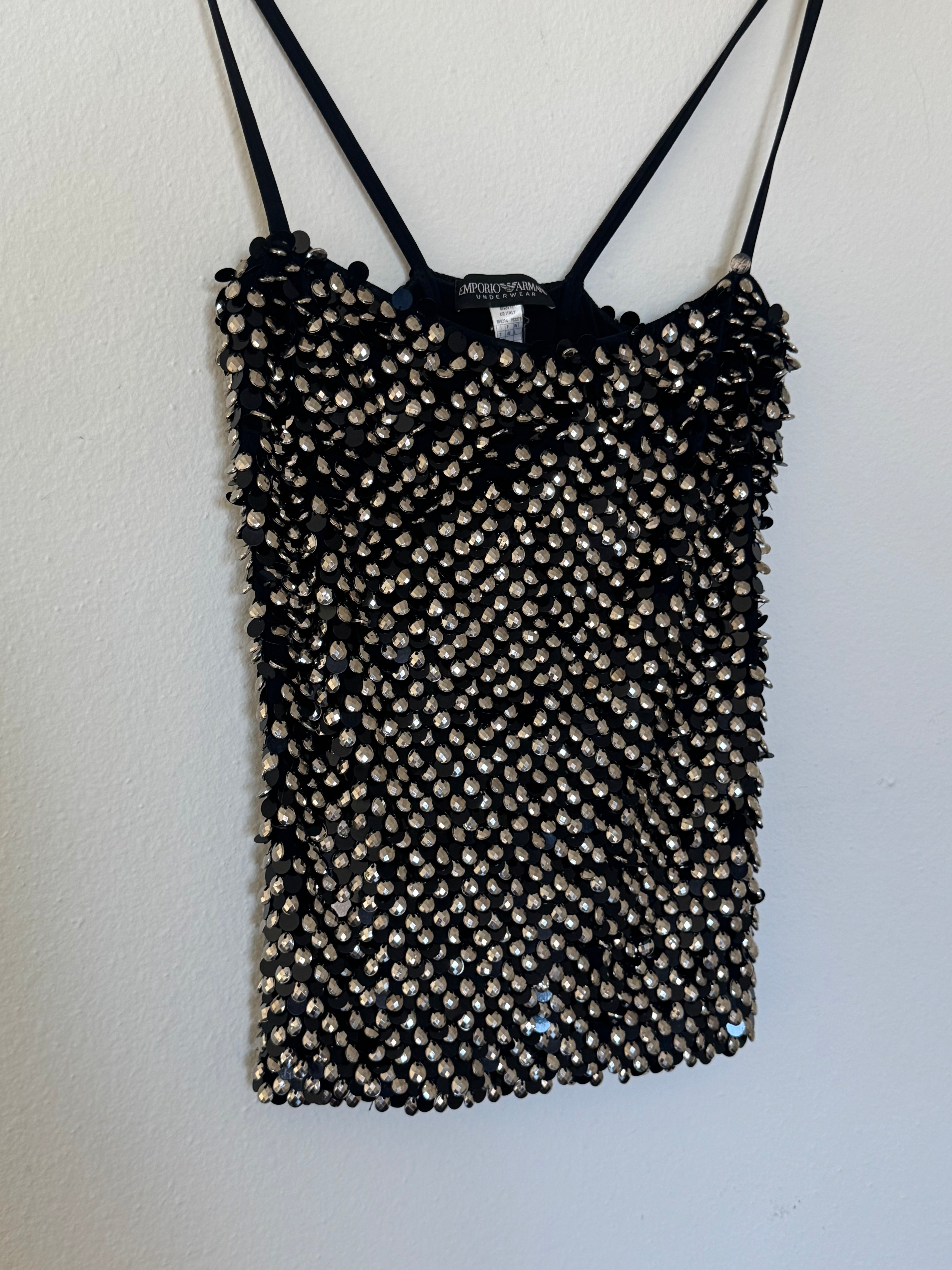Metallic Beaded Top
