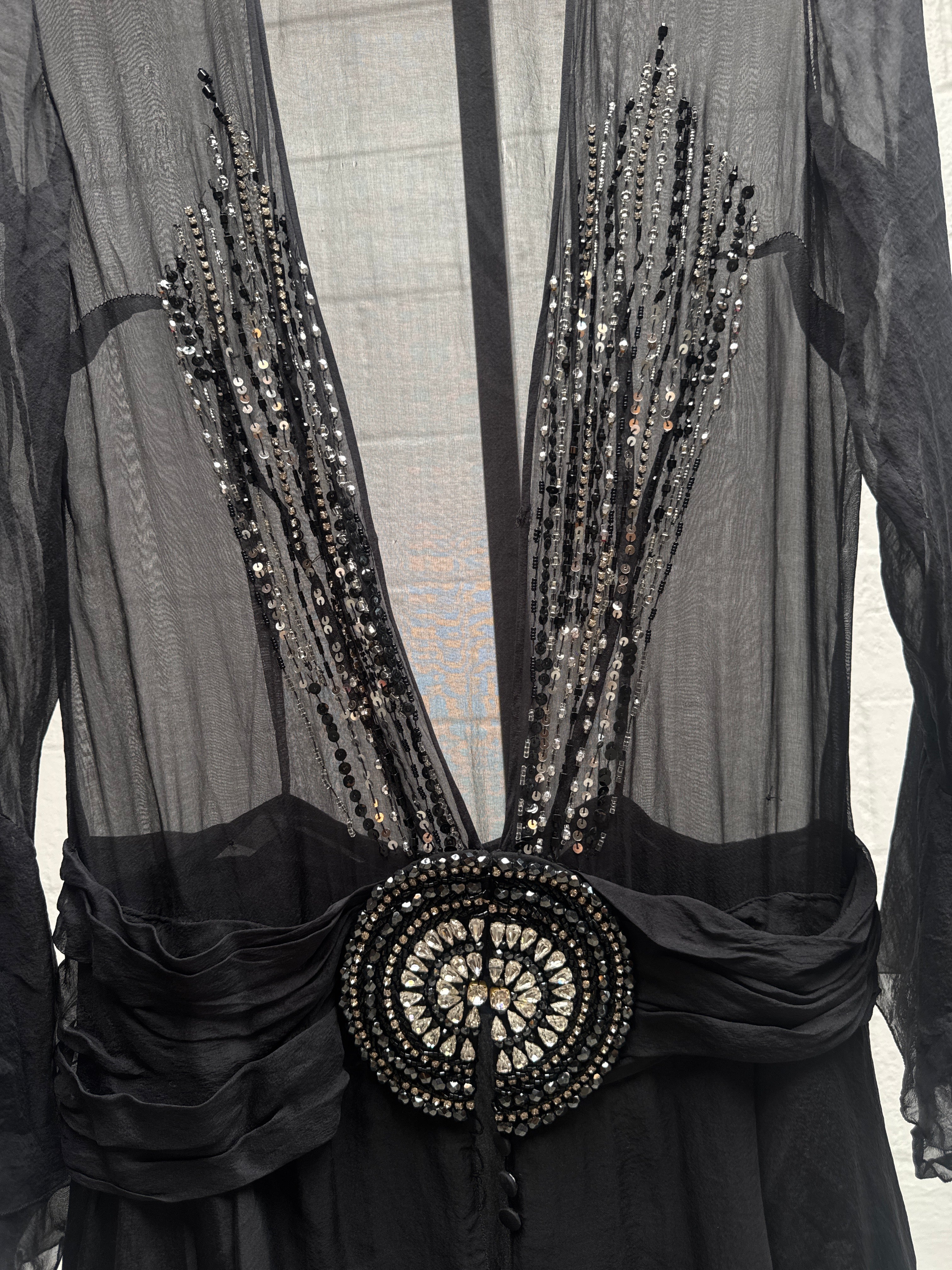 Black Chiffon Dress / Jacket