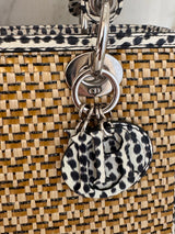 Lady Dior in Woven Bamboo and Water Snake