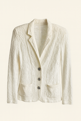 White Knit Blazer