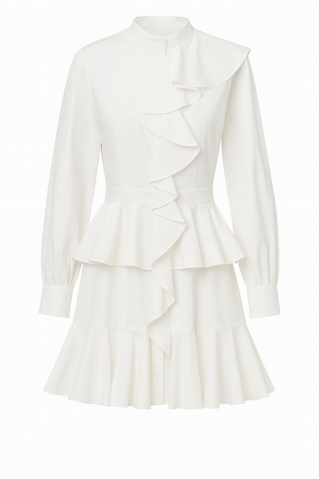 White Ruffle Dress