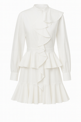 White Ruffle Dress