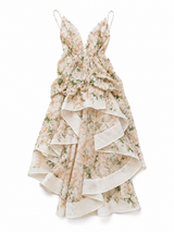 Strapless Asymmetrical Gown