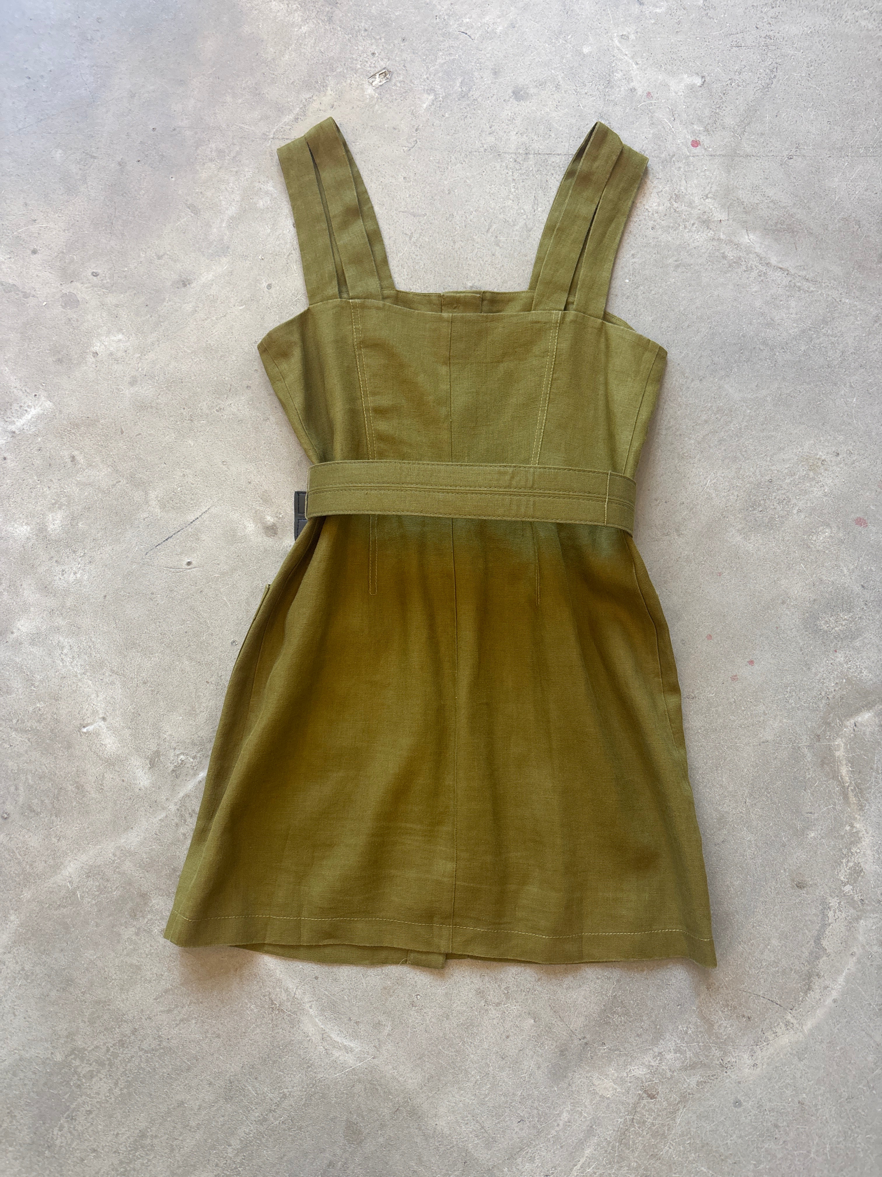 Green Linen Dress