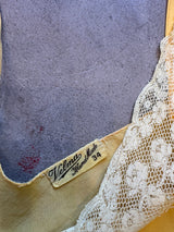 Yellow Silk and Lace Vintage Slip