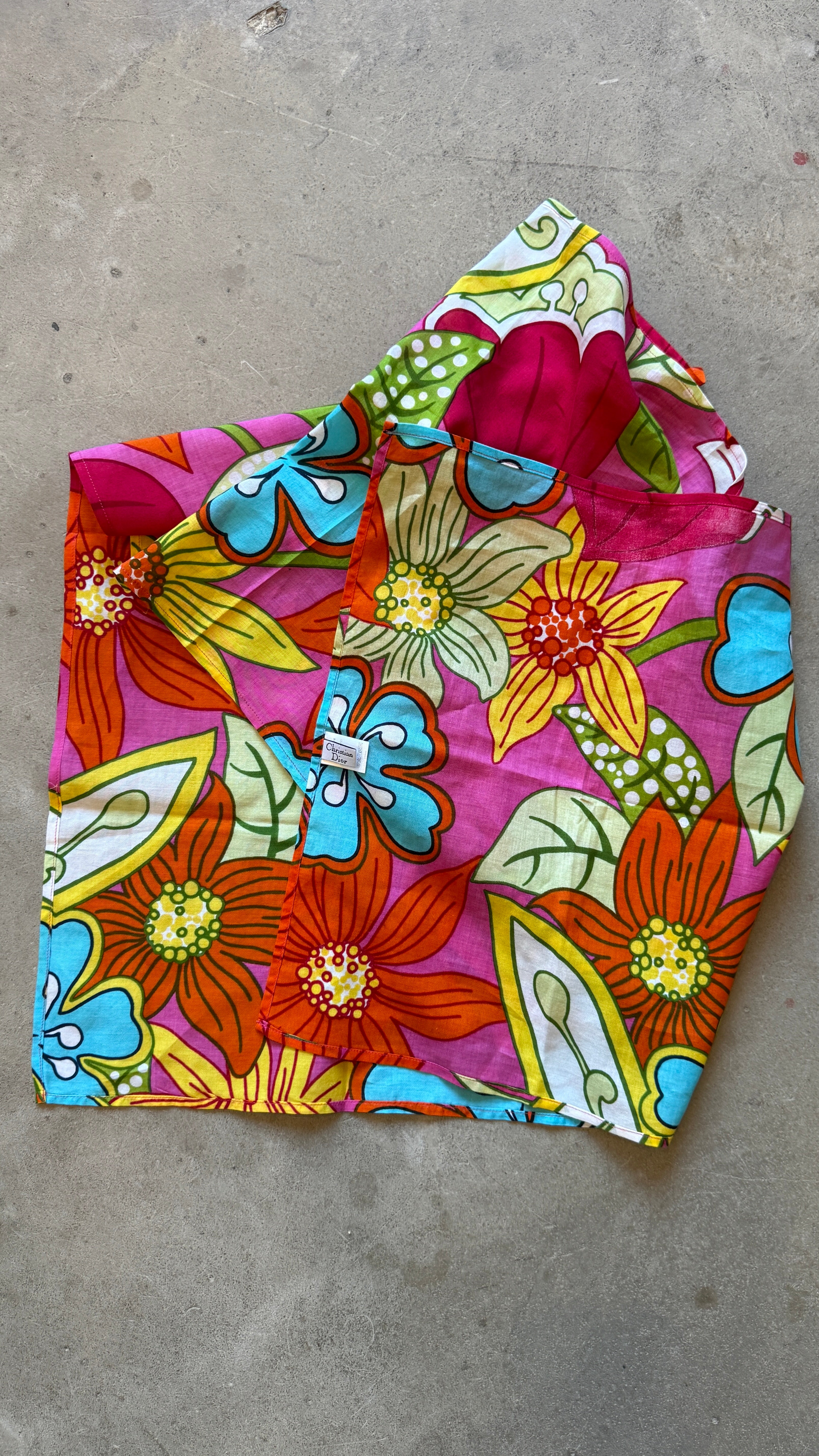 Vintage Floral Scarf Wrap