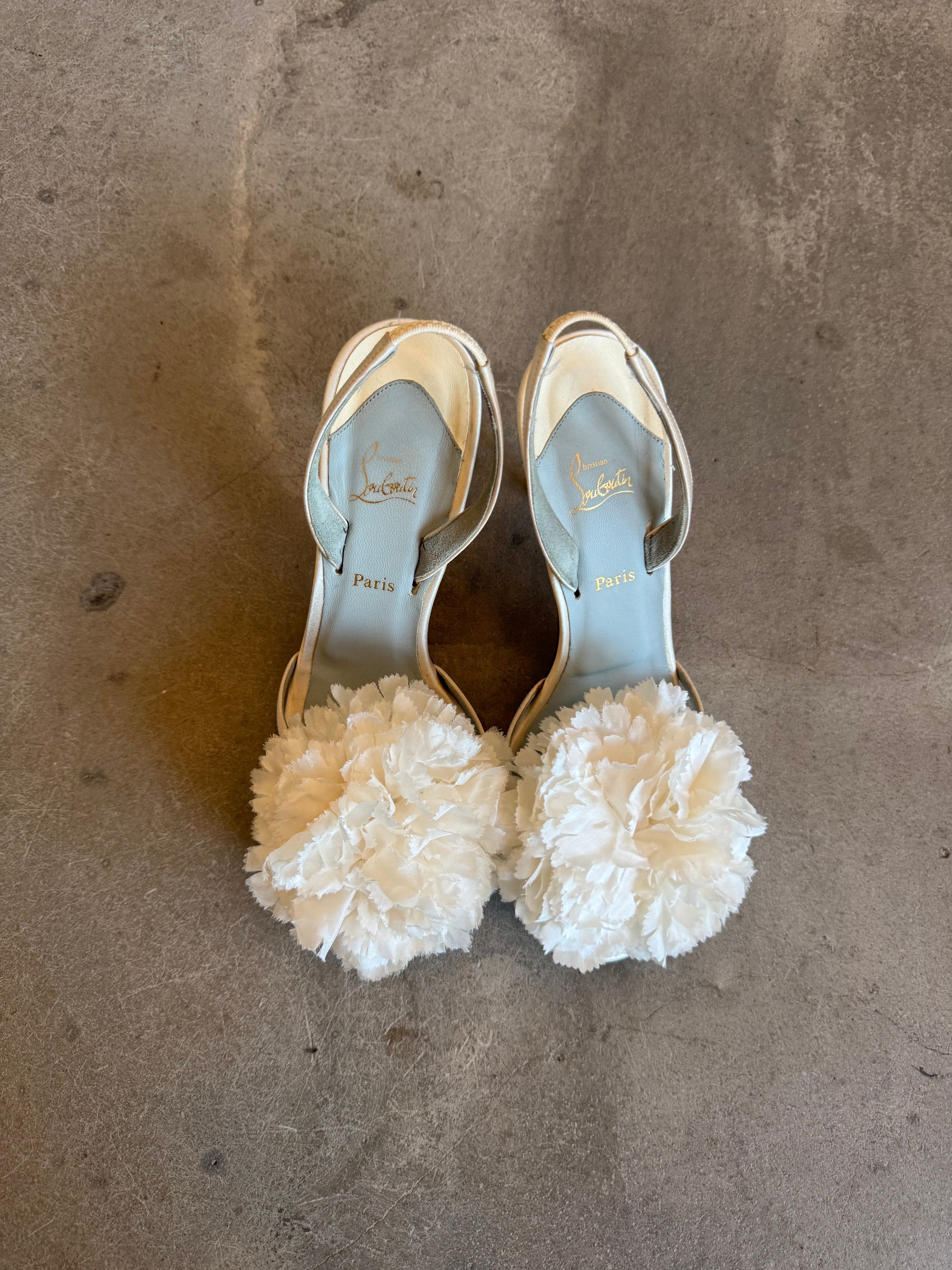 Flower Pom Pom Heel