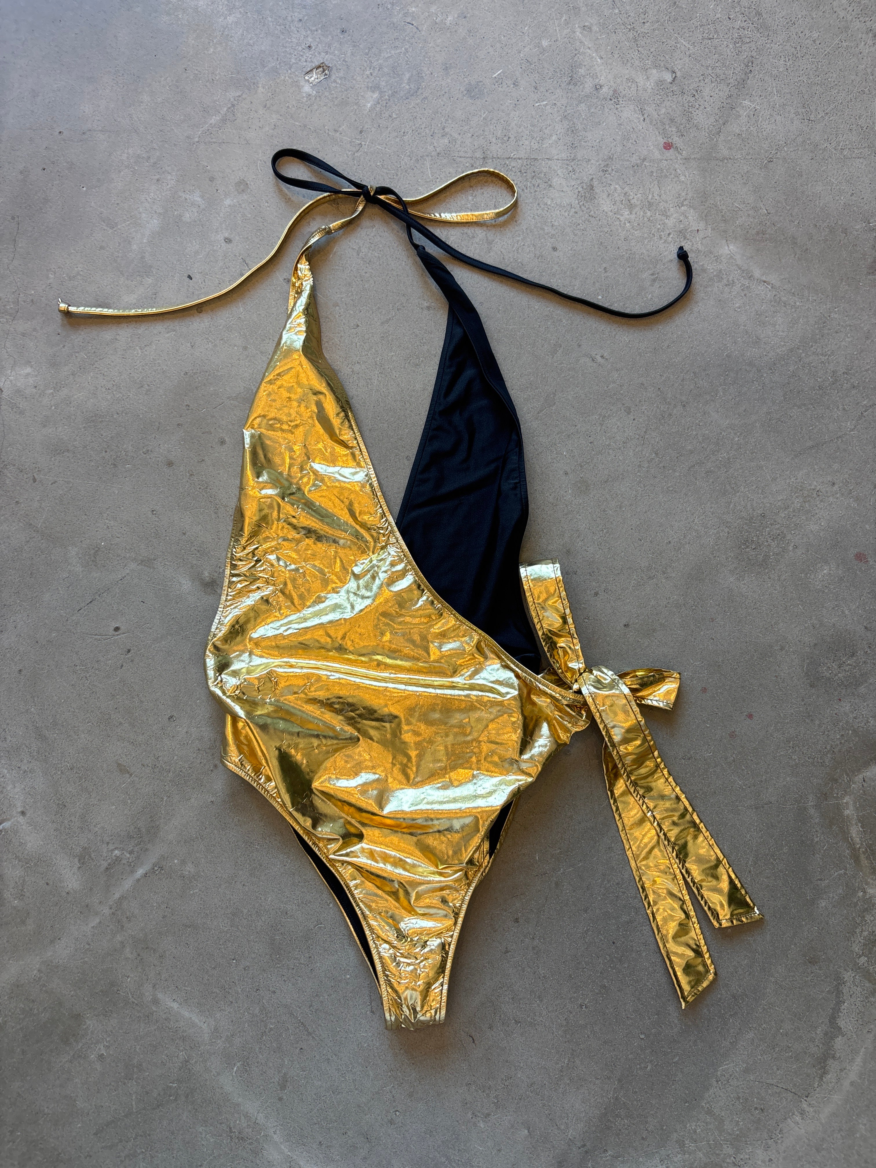 Gold and Black Bodysuit ss2019