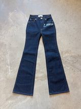 Denim Bell Bottoms with sparkle logo