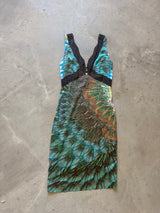 Peacock Print Vintage Dress 2012