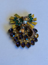 Green and Purple Stone Brooch