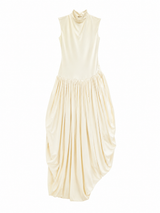Butter Yellow Draped Dress