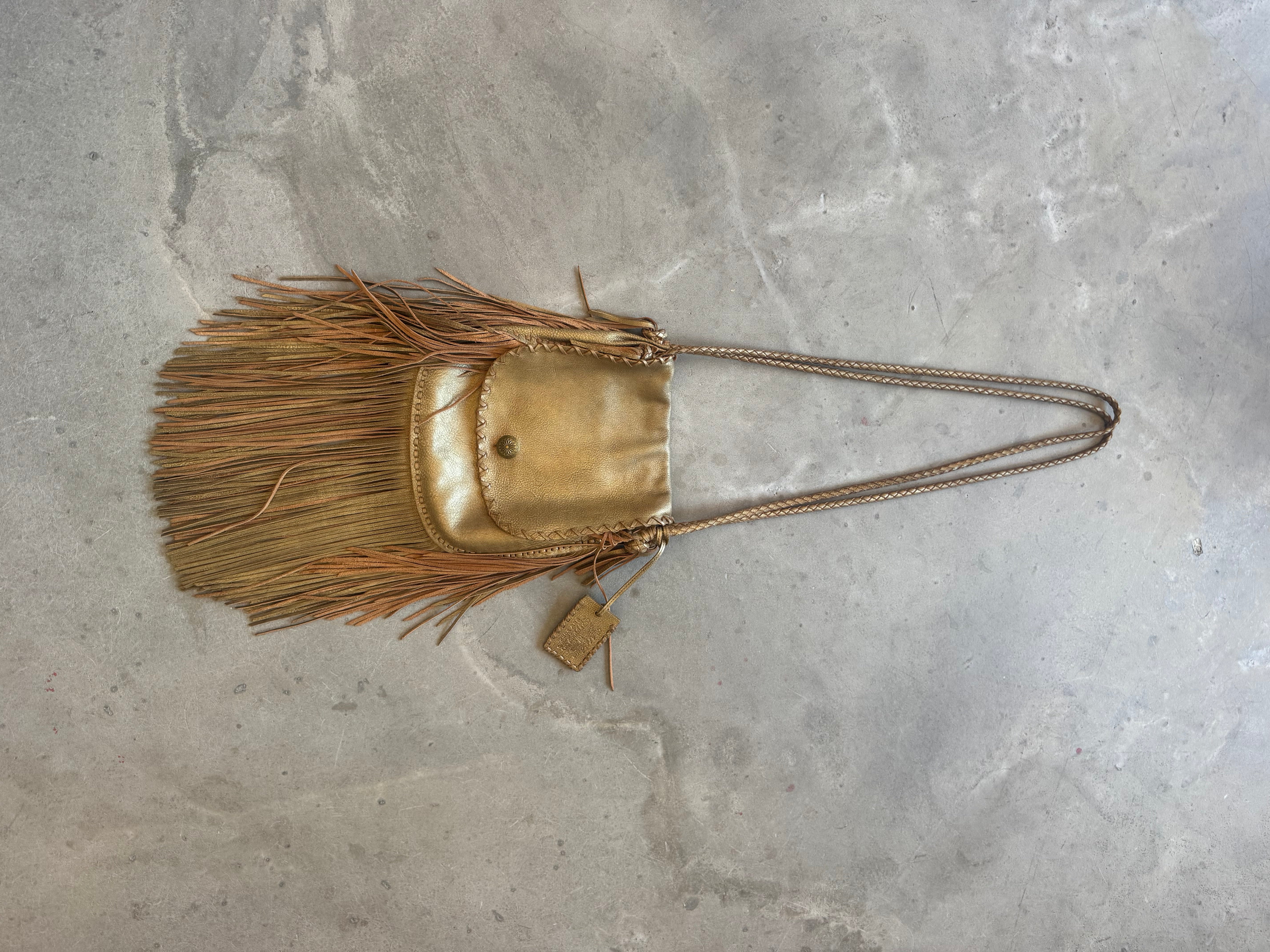 Vintage Leather Fringe Bag