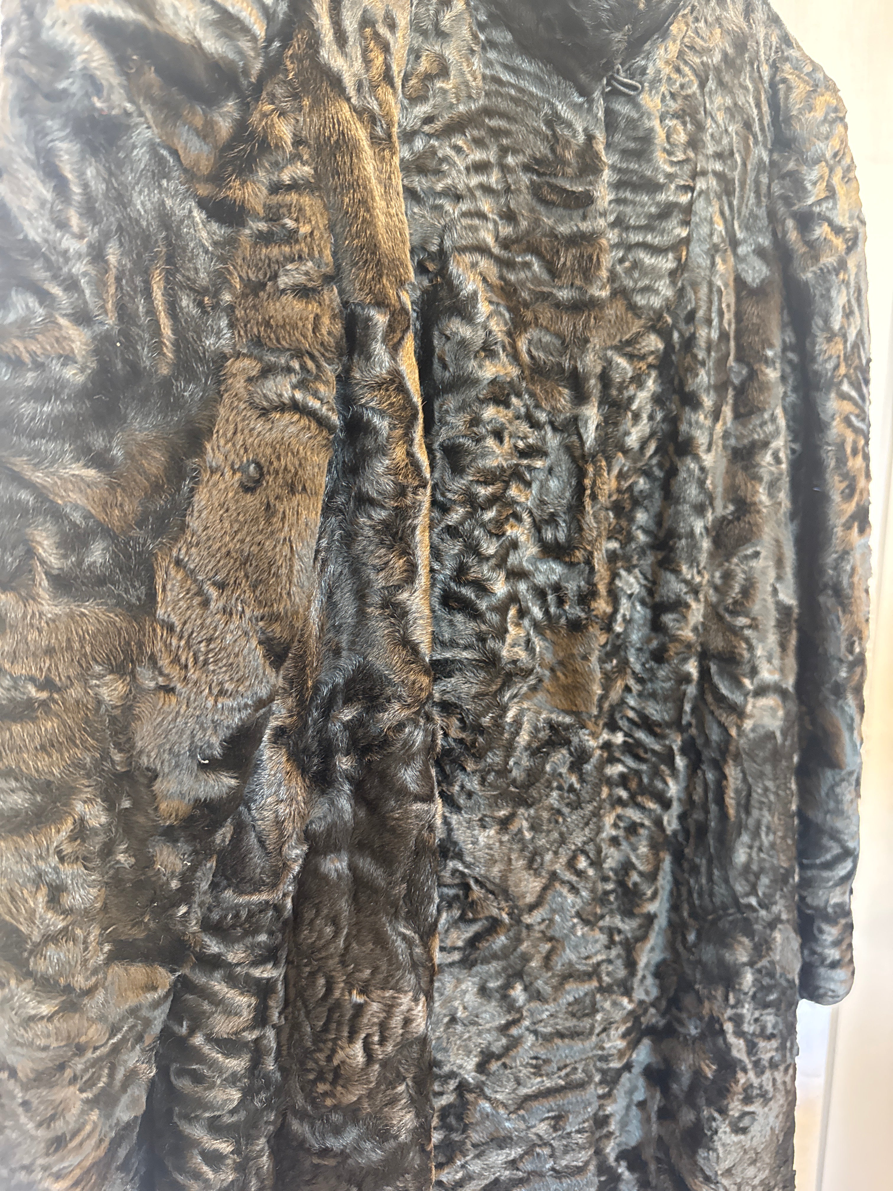 Brushed Lamb Fur Coat