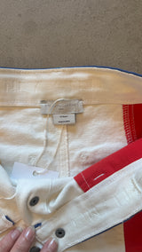 Colorblock Denim Mini Skirt