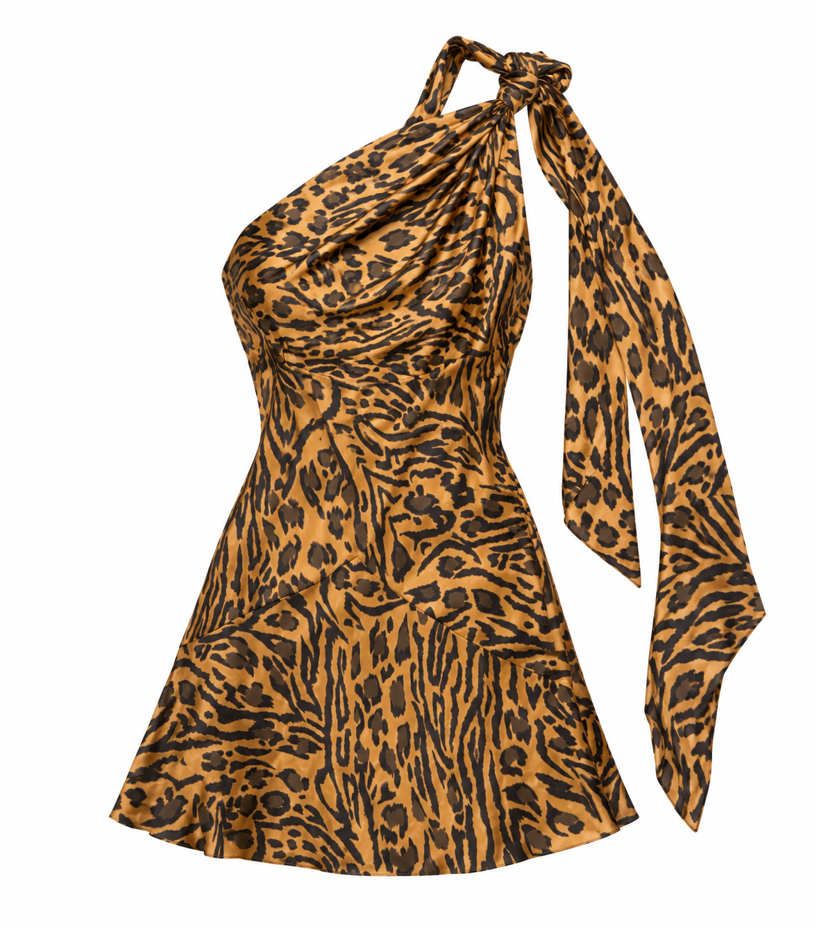 Cheetah One Shoulder Mini Dress