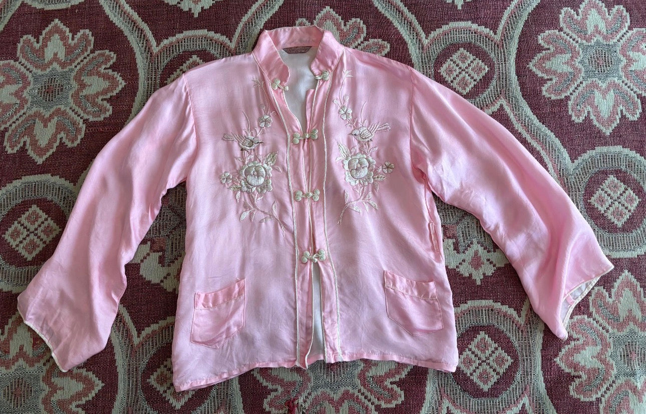 Silk Vintage Jacket with Embroidery