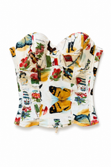 Vintage Stamp Corset Top