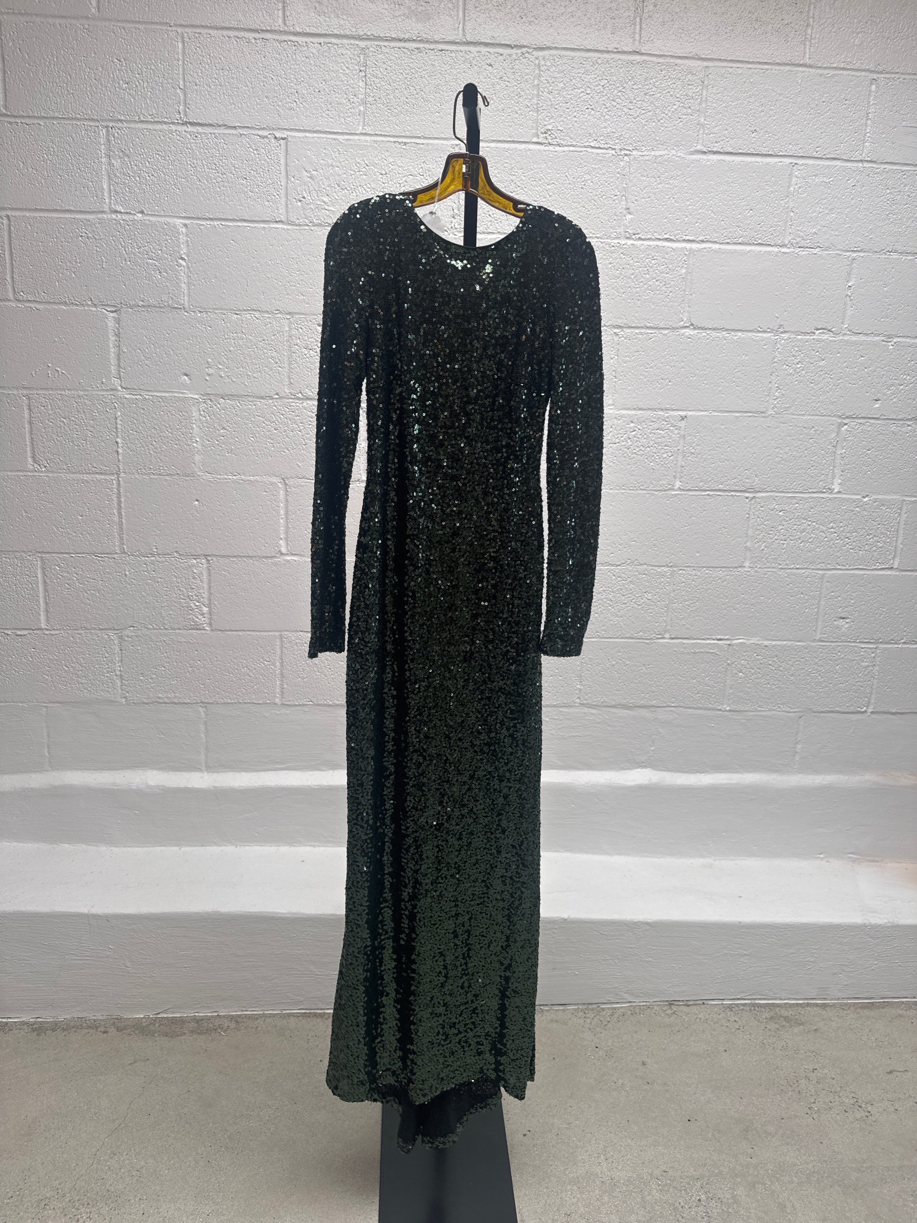 Green Sequins Gown