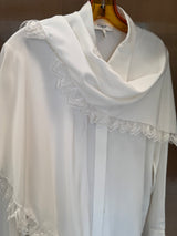 Knotted Heritage Cape Blouse in Silk