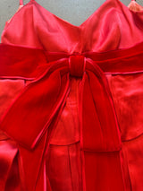 Tiered Silk and Velvet Vintage Dress