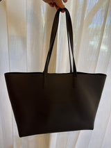 Shopping Large Leather Tote - Dark Green